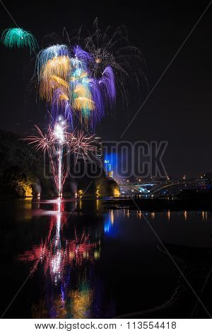 Firework Shows At Bitan Scenic Area