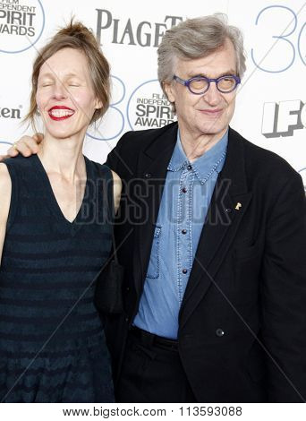 Wim Wenders and Donata Wenders at the 2015 Film Independent Spirit Awards held at the Santa Monica Beach in Los Angeles, USA on February 21, 2015.