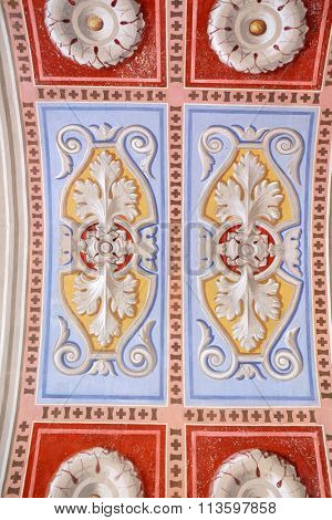 STITAR, CROATIA - AUGUST 27: Fresco in the church of Saint Matthew in Stitar, Croatia on August 27, 2015