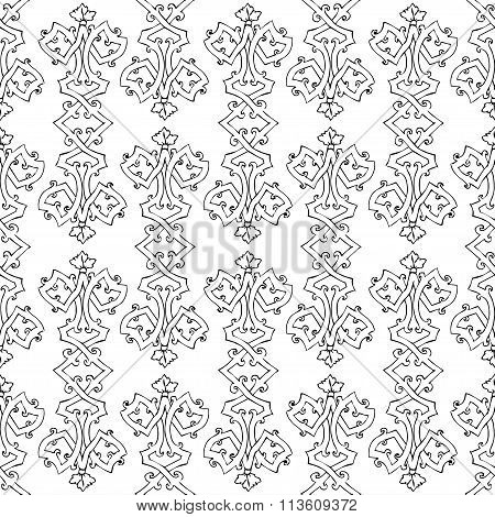 Vintage seamless damask pattern
