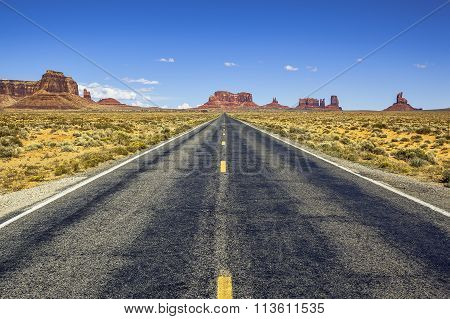 Scenic Road To Monument Valley