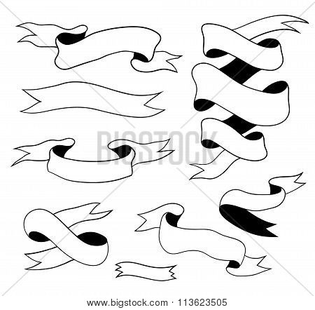 Ribbon Banners Vector Set