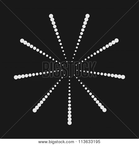 Abstract dotted shape.Vector design element