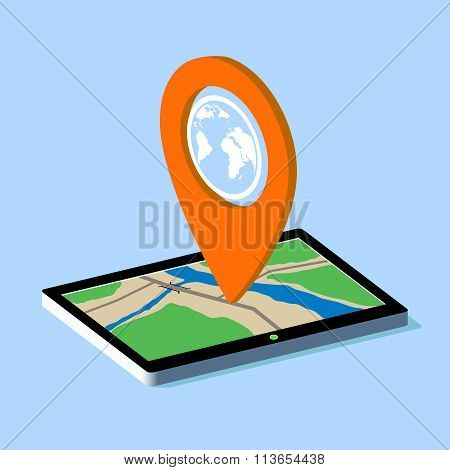 Route Map On The Tablet