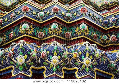 Ceramic Decor Of A Buddhist Temple