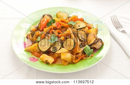 Turlu, Typical Dish Of Turkish Cuisine Based On Vegetables