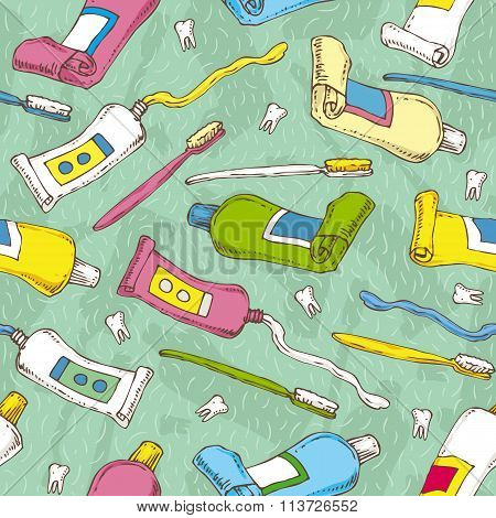 Stomatology Seamless Vector Pattern