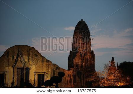Asia Thailand Ayuthaya Wat Ratburana