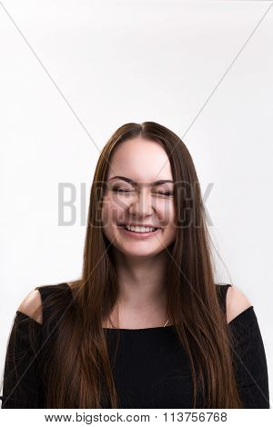 Emotion series of young and beautiful ukrainian girl - dreaming laughter and happyness