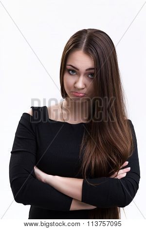 Emotion series of young and beautiful ukrainian girl - sadness and resentment