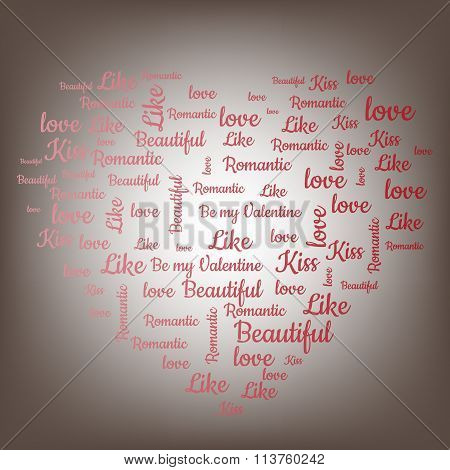 Valentines Day word cloud concept