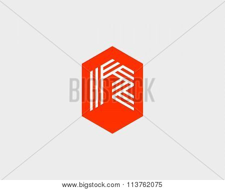 Letter R logo icon vector design. Creative line symbol.