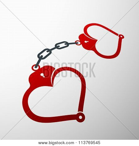 Handcuffs. Stock Illustration.