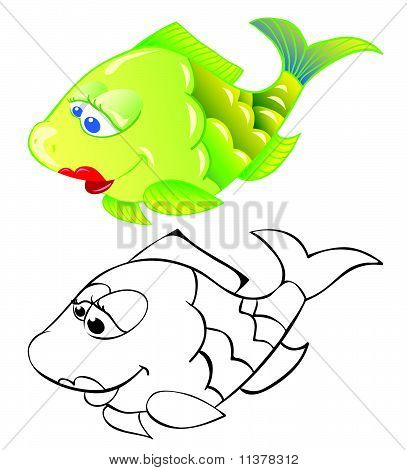 Fun cartoon fish