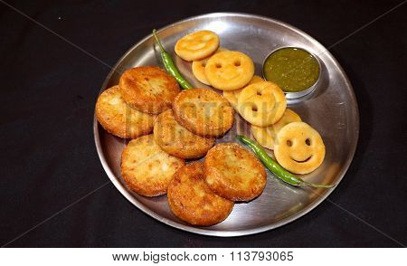 Aloo Tikki or Fried Potato Patties