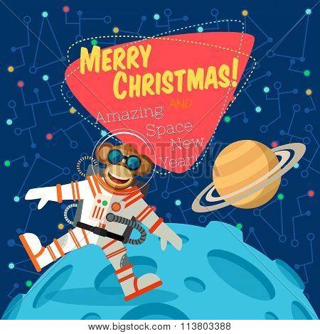 Christmas Greeting Card: Merry Christmas And New Year.