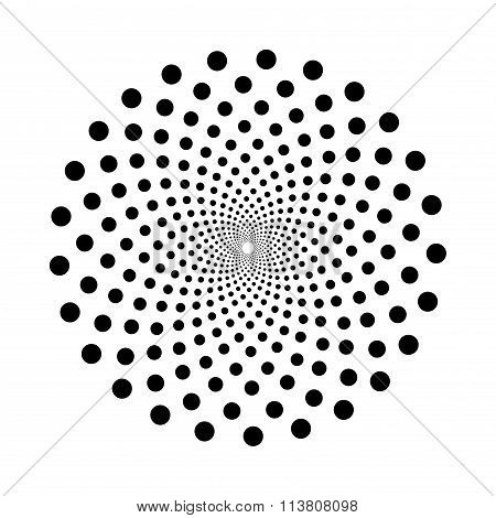 Abstract dotted shape.Vector design element