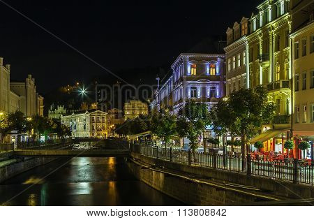 Embankment Of Tepla River, Karlovy Vary, Czech Republic