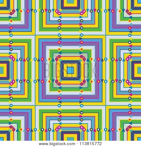 Multi-colored abstract pattern of tiled squares