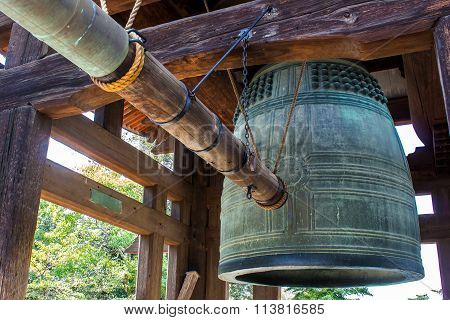 Bell In A Buddhist Temple In Japan