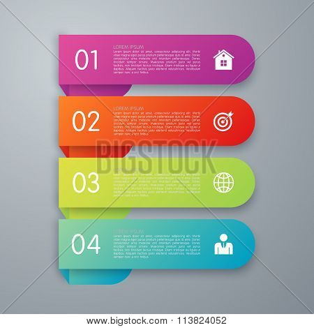 Vector illustration infographics four options