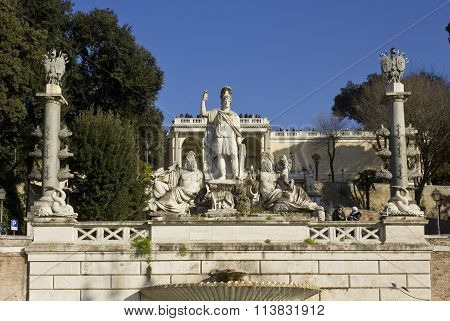The Fountain Of Rome Between The Tiber And The Aniene