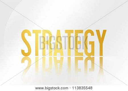 Strategy - Illustration - Mirrored Text Graphic - Modern Business Design