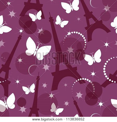 Fashion seamless background on pink