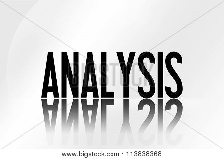 Analysis - Illustration - Mirrored Text Graphic - Modern Business Design