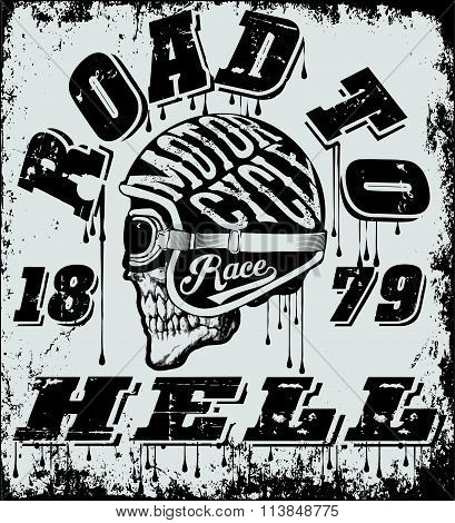 Vintage Motorcycle Vector Set.skull Riders Motorbike Vector Set