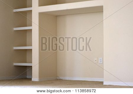Built In Shelves And Cubby