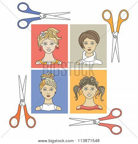 Hairstyles And  Scissors 1