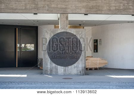 DAVOS, SWITZERLAND - APRIL29, 2012 : Congress building in Davos, Switzerland, for the 42th World Economic Forum. The Annual Meeting 2016 will take place on 21-24 January.