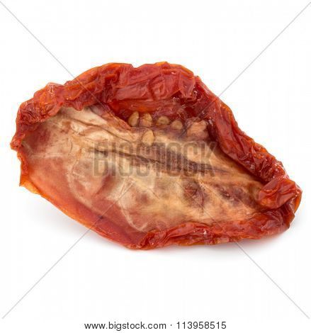 Dried tomato isolated on white background cutout