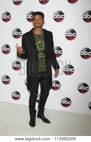 LOS ANGELES - JAN 9:  Trevor Jackson at the Disney ABC TV 2016 TCA Party at the The Langham Huntington Hotel on January 9, 2016 in Pasadena, CA