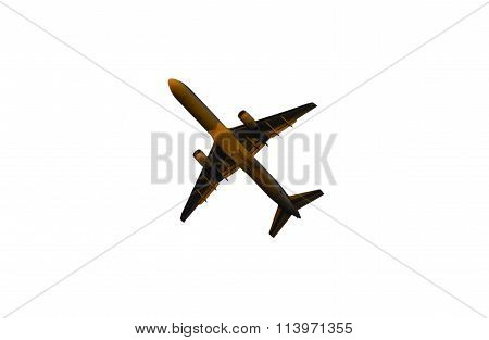 Aircraft Flying In The Sunset