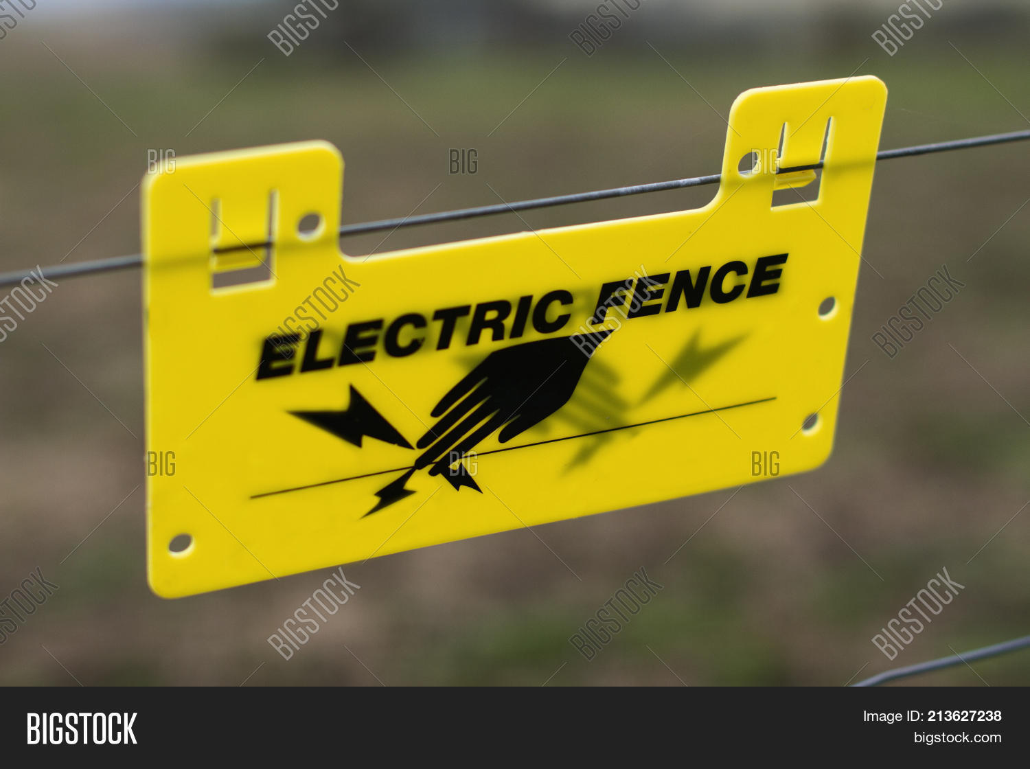 Electric Fence Sign, Image & Photo (Free Trial) Bigstock