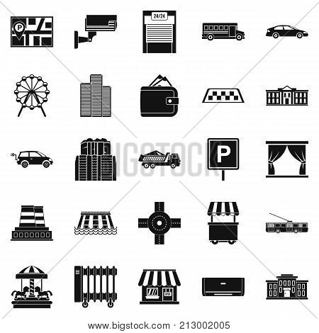 Burg icons set. Simple set of 25 burg vector icons for web isolated on white background