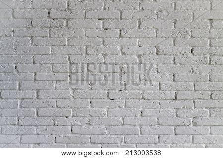 White brick wall in minimal room stock photo