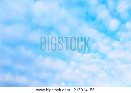 Sunrise or sunset white cirrocumulus clouds sky background