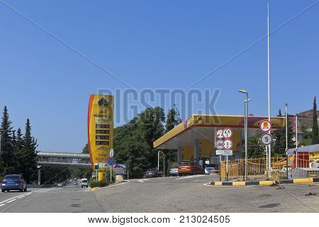 Adler, Sochi, Krasnodar region, Russia - July 16, 2016: Filling stations 