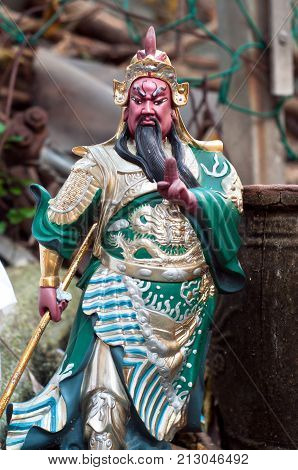 HONG KONG - SEPT 30, 2012 - Guan Yu statue, Hong Kong