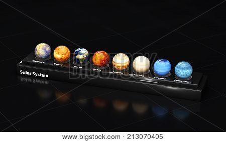 3D Illustration Of The Planets Of Our Solar System.