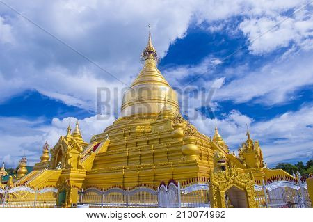MANDALAY MYANMAR - SEP 02 : Sandamuni Pagoda in Mandalay Myanmar on September 02 2017 Sandamuni Pagoda is a Buddhist stupa located southwest of Mandalay Hill