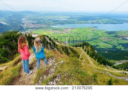 Picturesque Views From The Tegelberg Mountain, A Part Of Ammergau Alps, Located Nead Fussen, Bavaria