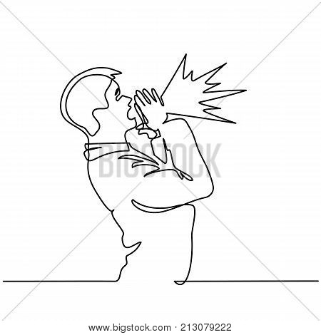Man Screaming At The Sky