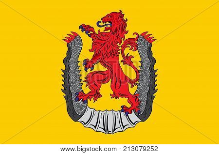 Flag of Diepholz is a district in Lower Saxony Germany. Vector illustration