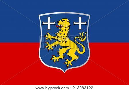 Flag of Friesland is a district in Lower Saxony Germany. Vector illustration