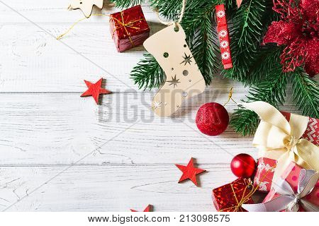 Christmas Background With Decorations