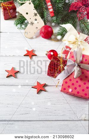 Christmas Background With Decorations